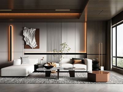 modern living room 3d model