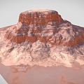 desert mountain gobi mountains desert terrain 3d model