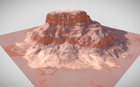 desert mountain gobi mountains desert terrain 3d model