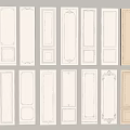 Classic Wainscoting Panel Designs For Interior Decor With Various Patterns 3d model