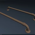 Brass Curved Pull Handles With Sturdy Metal Construction For Furniture And Cabinets