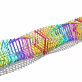 Colorful Pergola Design With Multicolored Frames And Shadow Effects