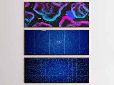 Science and technology wind decorative painting 3d model