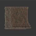 Modern Stone Wall Interior Design With Natural Brown Brick Construction And Texture 3d model