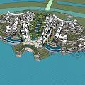 Unique Modern Island Hotel Building With Green Vegetation And Waterfront Unique Architecture Design