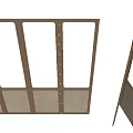 Modern Sliding Doors With Wooden Frame Glass Panels And Woven Details For Interior Living Space
