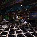 Elegant Bar Interior With Geometric Pattern Floor Comfortable Sofas And Stylish Lighting Decor 3d model