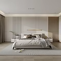 Modern Bedroom Interior Design With Large Bed Bedside Tables Soft Rug And Light Walls