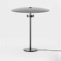 Modern Minimalist Table Lamps With Sleek Disc Shades And Slender Bases In Three Colors