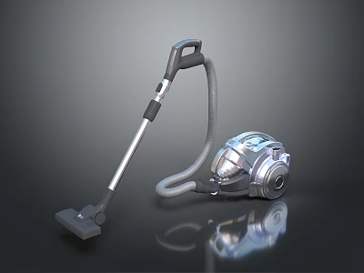 Modern Efficient Handheld Vacuum Cleaner With Silver Design And Powerful Suction 3d model