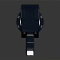 Futuristic Blue Mechanical Device With Circular Base And Platform Structure Lights