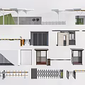 Modern Security Booth Designs Featuring Diverse Styles And Entrance Barriers 3d model