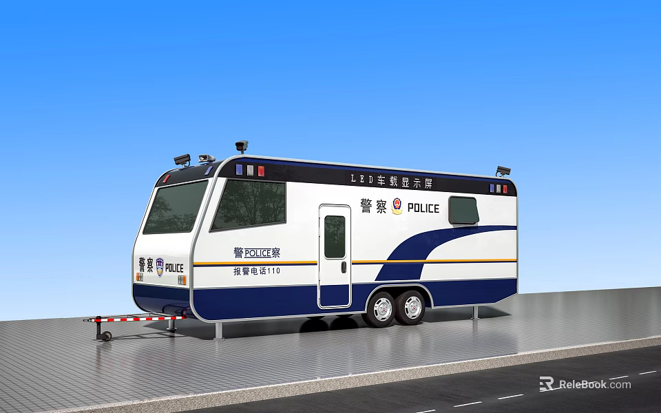 Police Functional Vehicle With Mobile Command And Emergency Response Features 3d model