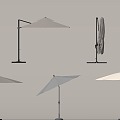 Modern Outdoor Parasol Sun Umbrella Folding Umbrella 3d model