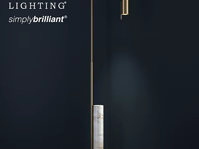 Modern Floor Lamp With Metal Stand And Marble Base For Interior Lighting 3d model