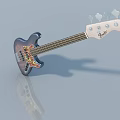 Fender Electric Bass Guitar Featuring Gray Body White Headstock And Reflection Surface