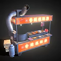 Commercial Mobile Food Cart With Display Area For Selling Spicy Pig's Trotters