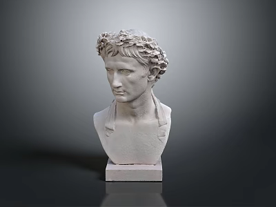 Medical Anatomical Teaching Bust Model Made Of White Marble For Educational Use 3d model