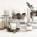 Elegant Decorative Ornament Set With Candles Vases And Fragrance For Home Decoration