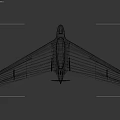 Futuristic White Airplane With Blue Aerodynamic Wings And Sleek Design Features