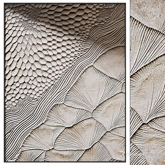 Modern Elegant Floor With Intricate Textured Surface And Geometric Patterns For Contemporary Interior Design 3d model 