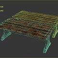 Vintage Wooden Benches With Distressed Surface And Rustic Wood Grain Design
