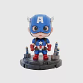 Captain America Chibi Decorative Ornament Set in Red White Blue with Missile Base Decorations