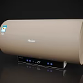 Haier 50L Beige Cylindrical Electric Water Heater With Digital Display Showing 27℃ Temperature