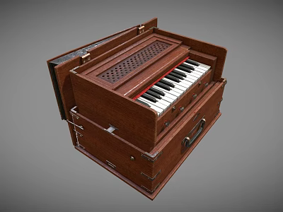 Modern Accordion Indian Hand 3d model
