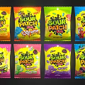 Sour Patch Assorted Candy Packs With Colorful Packaging And Flavor Options