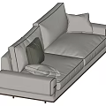 New Chinese-style Multi-person Sofa 3d model