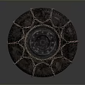 Heavy Duty Car Tire Equipped With Snow Chains For Winter Driving Safety