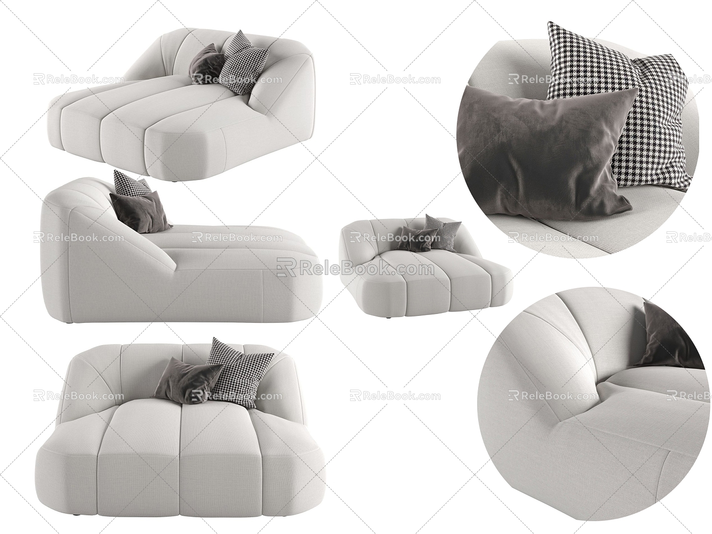 Modern Simple Single Sofa Sofa Simple Sofa 3d model