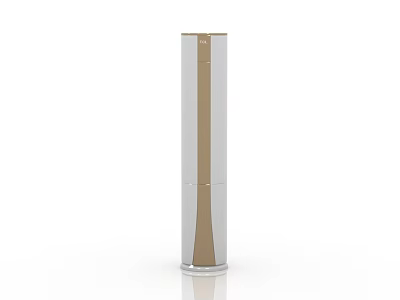 Modern Vertical Air Conditioner Fan With Silver And Gold Sleek Tower Design 3d model