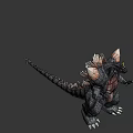 Mythical Black Scaled Dragon With Red Eyes Yellow Horns And Light Wings In Natural Setting