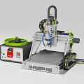 Industrial CNC Engraving Machine With Metal Frame Control Box Green Cable And Rail