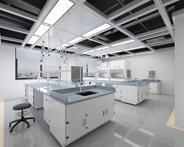 Modern Laboratory Food Physics and Chemistry Room School Chemistry Laboratory Experimental Classroom Learning Experimental Teaching Research Room Technology Identification Room 3d model