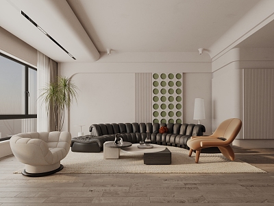 modern living room 3d model