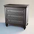 Dark Wooden Entryway Cabinet Sideboard With Decorative Legs And Drawer Design