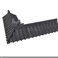 Traditional Chinese Architectural Roof Eaves With Ornate Tile Design And Carved Details