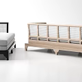 New Chinese-style double sofa 3d model