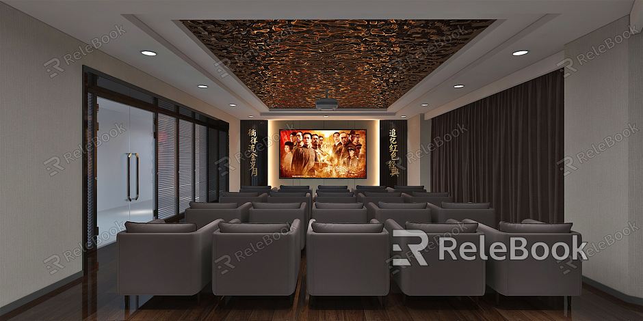 modern video room viewing room model