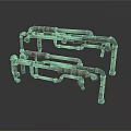 Industrial Mechanical Metal Pipe Equipment Structure With Interconnected Heavy Duty Framework