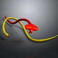 snake cobra venomous snake python reptile cold-blooded animal reptile 3d model