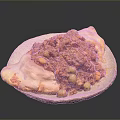 Delicious Savory Main Dish With Rich Red Sauce Olives Carrots And Fluffy Flatbread