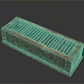 Traditional Red Rectangular Daily Life Product With Ventilated Grid And Aged Design