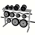 Fitness Equipment Rack With Dumbbells And Weight Plates For Home Gym