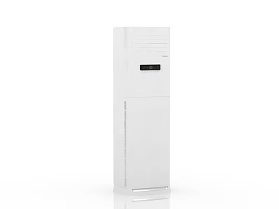 Efficient Modern Standing Air Conditioner Fan With White Design And Control Panel 3d model