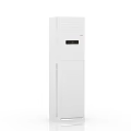 Efficient Modern Standing Air Conditioner Fan With White Design And Control Panel 3d model
