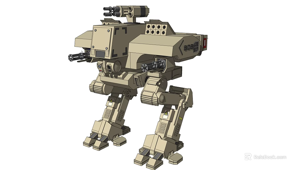 Electric Toy Robot With Mechanical Design Joints And SMG Logo Weaponry 3d model 